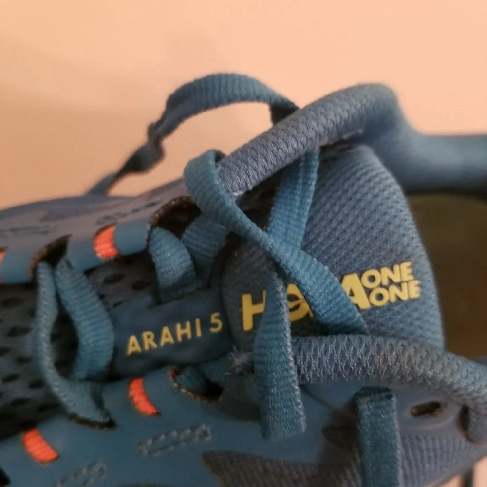 Hoka One One 8B Blue Tennis Shoe Athletic‎ Running ARAHI 5